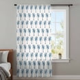 thumbnail image 4 of Blue Palm Trees Sheer Curtains 84 Inches Long, Summer Botanical Tropical Plants Light Filering Curtains, Breathable Simi Curtain Privacy Drapes for Living Room Bedroom Lightweight Window Treatment, 4 of 9