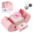 thumbnail image 1 of Collar de rosa rosa preservada de Moshen con 100 idiomas de amor, 1 of 7