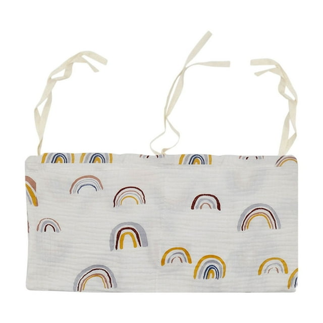 Hanging Storage Bags Double Pocket Fabric Bedside Bag 40X20X1Cm - Stroller Hanging Bag