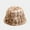 Khaki, variant on New Soft Ruffle Sweet Bucket Hat Plush Lotus Leaf Winter Warm Fisherman Hat Women Girls Autumn Outdoor Panama Casual Caps Hats