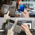 thumbnail image 4 of Decase Premium Magnetic Detachable Wallet Case for iPhone 16 Plus,Shock-Absorbent, Anti-Scratch PU Leather+TPU Bumper Cover, Slim & Rugged, with Credit Card Slots, Fits Mag-Safe Car Mount,Gray, 4 of 9