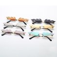thumbnail image 3 of Gafas De Sol De Onda Sin Montura De Llama Gafas De Sol Estrechas De Tendencia De Lujo Gafas De Sol De Llama Unisex Gafas De Sol De Onda Sin Montura Gafas De Sol Estrechas De ANGGREK Flame Rimless Wave Sun Glasses, 3 of 8