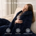 thumbnail image 6 of Anjee Weighted Blanket for Adults, Ultra Soft Fleece & Sherpa Reversible Heavy Blanket for Bedroom, Ideal for Restful Sleep, 20 lbs 60"x80" Navy Blue, 6 of 10