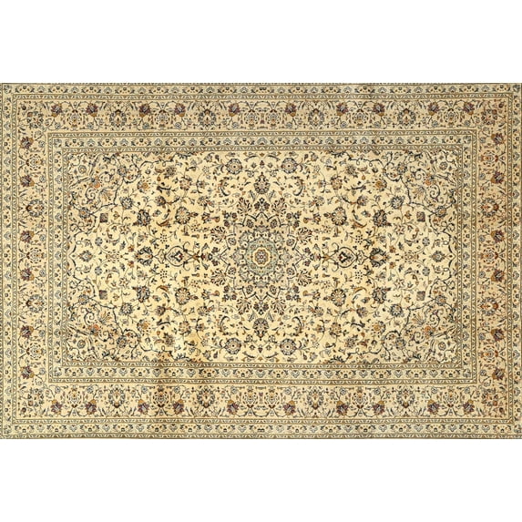 Ahgly Company Indoor Rectangle Traditional Brown Gold Persian Area Rugs, 2' x 5'
