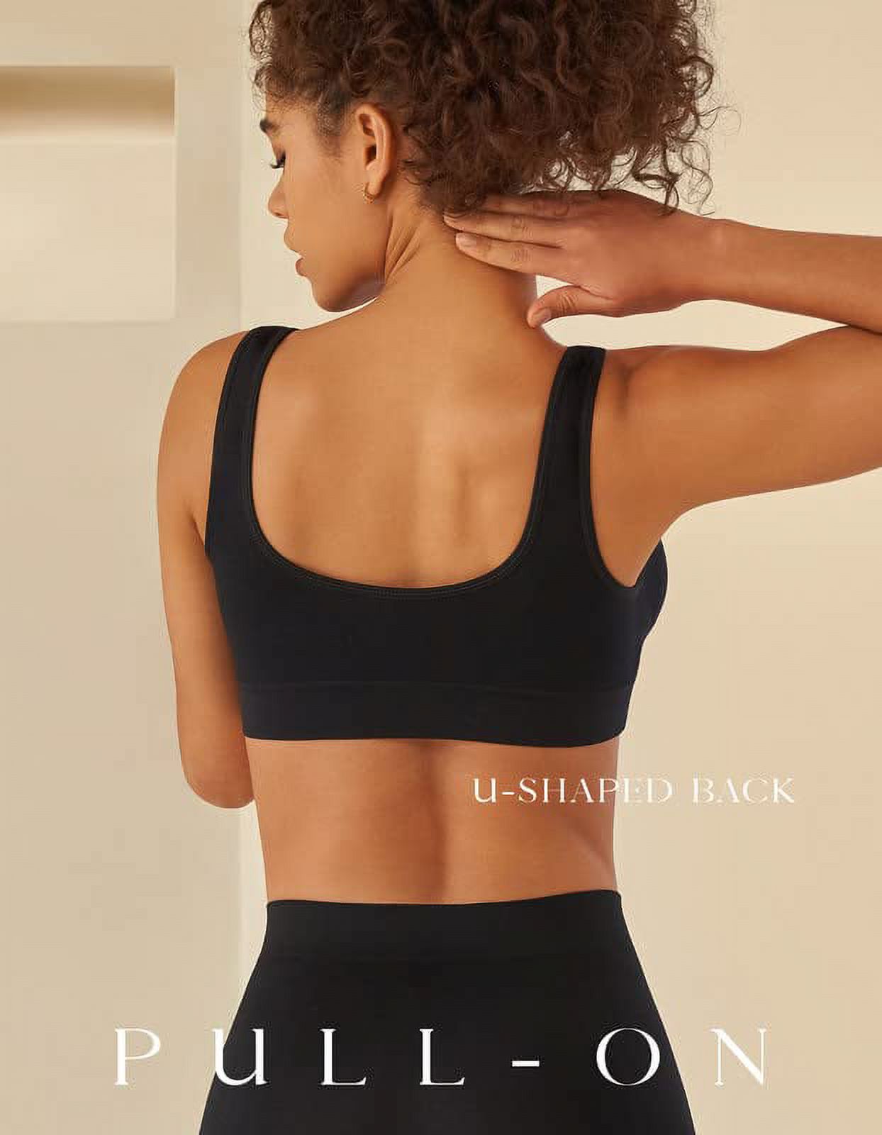 SIMIYA Women's Seamless Removable Pad Sports Bra, 3-Pack photo 3