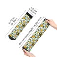 thumbnail image 4 of Fuzoiu Bees and Flower Print Adult Socks, Crew Moisture-wicking Socks, Unisex Cushion Crew Socks,Casual Sports Ankle Socks, 4 of 7