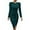 Green, variant on Round Neck Long Sleeve Formal Dress with Ruffle Sleeve Elegant Closed Hem for Women Trendy Versatile Gown Green,S