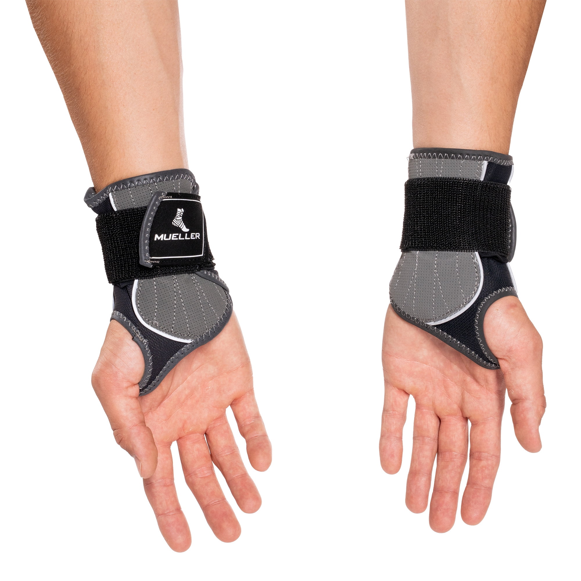 (2 pack) Mueller® Hg80® Premium Wrist Brace, Adjustable Wrist Support with Dual Stabilizers S/M
