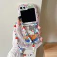 thumbnail image 3 of Cute Sanrio Hello Kitty pink with bracelet Phone Case for Samsung Galaxy Z Flip 4 3 Hard PC Back Cover for Z Flip 5 Case Case Gift Festivals, 3 of 6