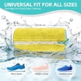 thumbnail image 3 of Shoe Washing Machine Bag Reusable Sneaker Washing Bag with Built-in Fluffy Brushes for 360° All-Around Cleaning, Laundry Shoe Bag is Designed for Washer and Dryer （Yellow 2pcs）, 3 of 7