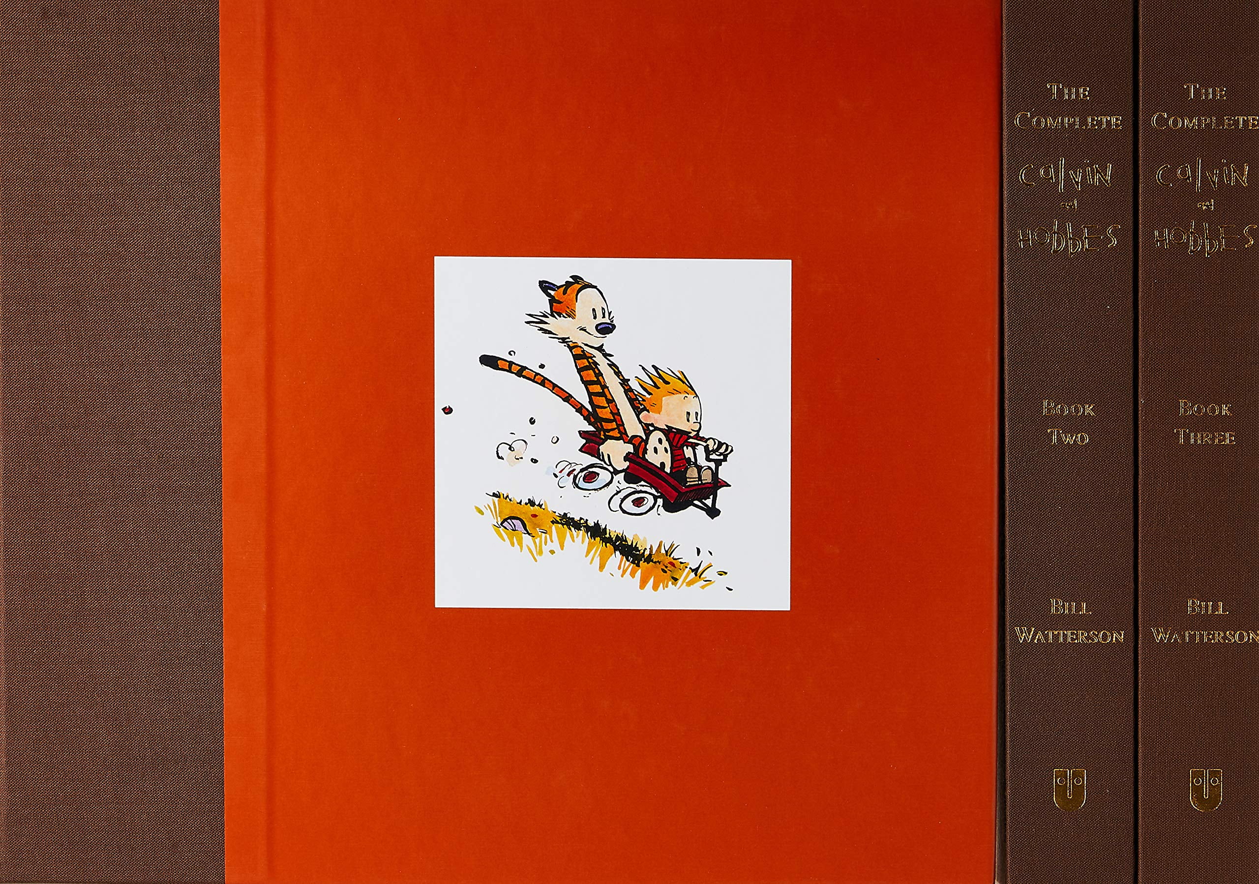 The Complete Calvin and Hobbes is a three-volume collection of the comic strip Calvin and Hobbes, created by cartoonist Bill Watterson. The comic strip originally ran in newspapers from 1985 to 1995 and followed the adventures of Calvin, a six-year-old boy with a vivid imagination, and his stuffed tiger friend, Hobbes, who he believes is real.