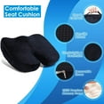 thumbnail image 3 of Coccyx Seat Cushion Lumbar Support Pillow for Office Chair, Memory Foam Sciatica Pad Butt Pillow for Tailbone Pain, Large Size, 3 of 10