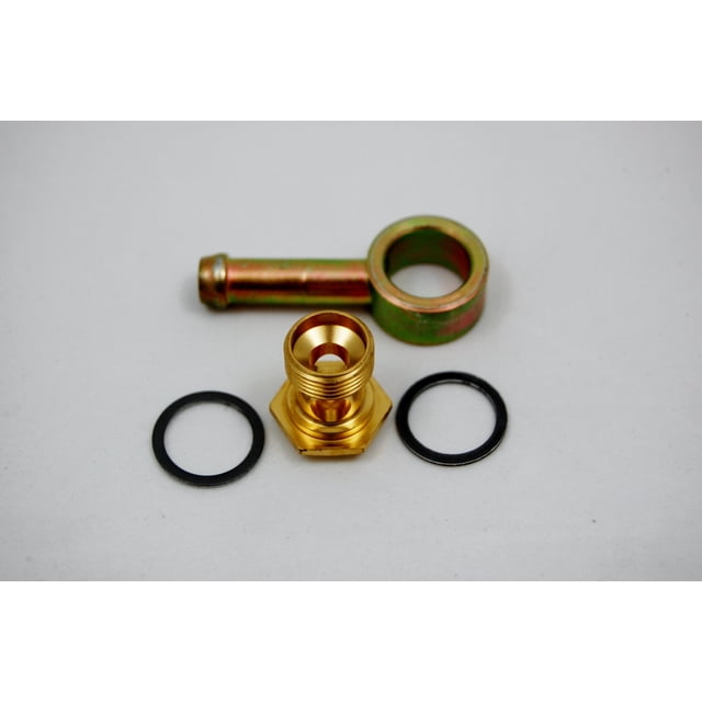 AED/Advanced Engine Design 5427 Carburetor Fuel Inlet Fitting For Use With Holley 600 Style Carburetor; 3/8 Inch Hose Diameter; Standard Holley 3/8 Inch Thread Size; Natural Brass; Single