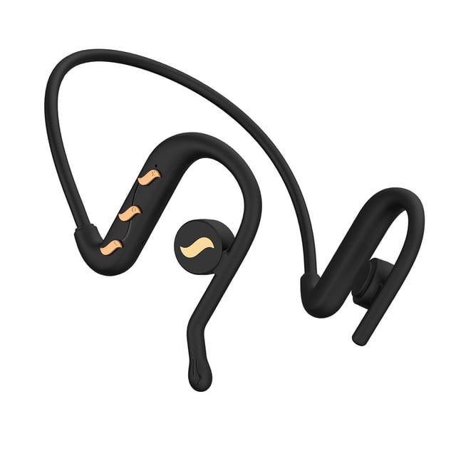 Auriculares ducción de aire Auriculares Bluetooth con micrófono Auricular Estéreo resistente al sudor Auriculares deportivos para , negro