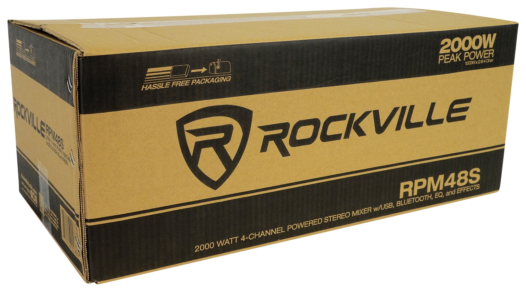 Rockville RPM48S 2000w Powered 4 Channel Mixer/Stereo Amplifier w Bluetooth/EQ