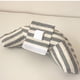 thumbnail image 1 of Cinturón de seguridad Almohada Cojín Cojín Cabeza Cuello Hombro Soporte suave para niños pequeños Viajes Raya gris y blanca, 1 of 5
