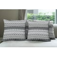 thumbnail image 6 of Ambesonne Grey Throw Pillow Cover 4 Pack, Nordic Snowflake Pattern, 20", Grey White Black, 6 of 7