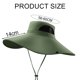 thumbnail image 2 of Sombrero de pescador de 60 cm de circunferencia, de secado rápido, para exteriores, con protección solar ultravioleta, transpirable, 2 of 5