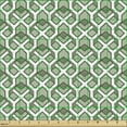 thumbnail image 2 of Ambesonne Geometric Fabric by the Yard Upholstery, Vintage Rhombus Stripes, 1 Yard, Pale Sage Green, 2 of 5