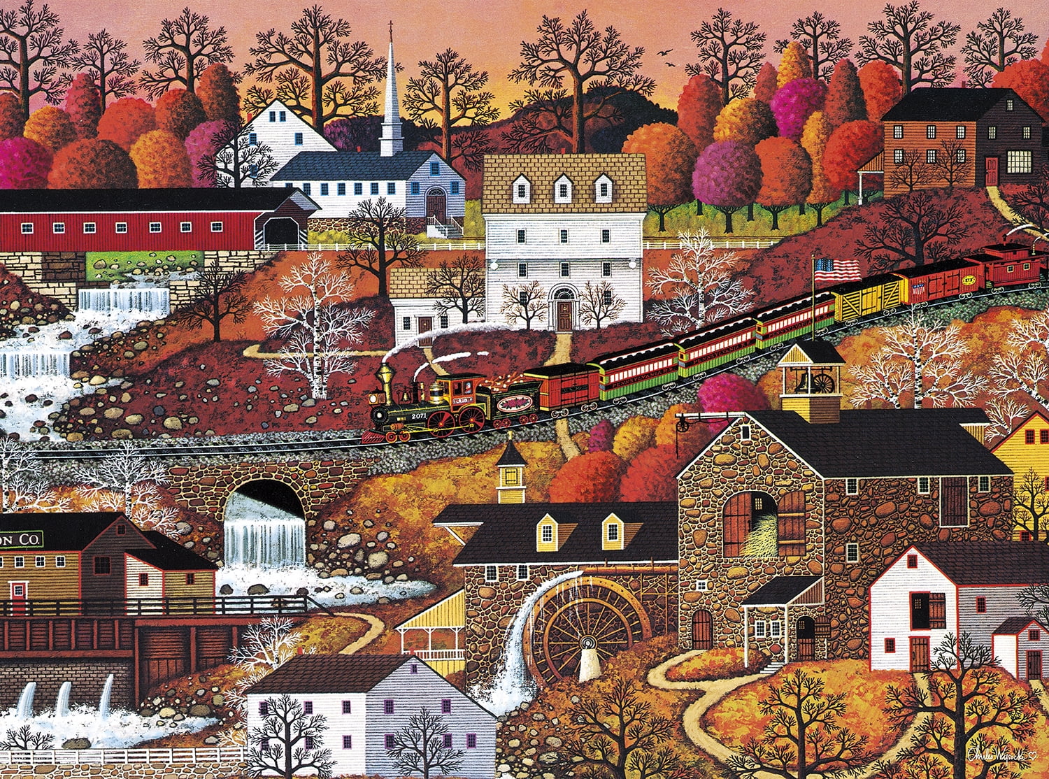 Buffalo Games Charles Wysocki Waterfall Valley Puzzle, 1000 Puzzle