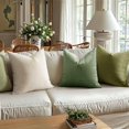 thumbnail image 2 of Pack of 2 Sage Green Pillow Covers 20x20 Inch Decorative Velvet Throw Pillow Covers Modern Soft Couch Throw Pillows Farmhouse Home Decor for Spring Sofa Bedroom Living Room, 2 of 7