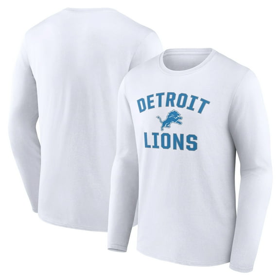 Men's  White Detroit Lions Victory Arch Long Sleeve T-Shirt
