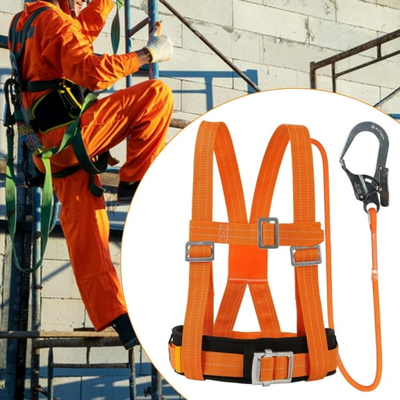 koolsoo Rock Climbing Harness Shock Absorbing Lanyard Multifunctional Work Equipment 5 m