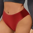 thumbnail image 4 of HEVIRGO Women Briefs Low-rise Ribbed Traceless Underwear High Elasticity Lift Buttocks Shape Seamless Panties, 4 of 8
