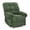 Army Green, variant on Overstuffed Manual Recliner Chair with Footrest, Ergonomic Fabric Lounge Chair for Living Room Home Theater Reading Small Spaces, Dark Gray