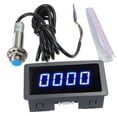thumbnail image 4 of Metal Automotive Digital Tachometer Portable Professional Four Digit 30mA 10-9999rpm Voltage Speed Meter Measuring Equipment Blue LED, 4 of 9