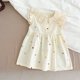 thumbnail image 4 of Vestido de princesa Floral bordado de verano para niña, bonito encaje con cuello de hoja de loto, Body para bebé, trajes para hermana, ropa dulce para niño, 4 of 6
