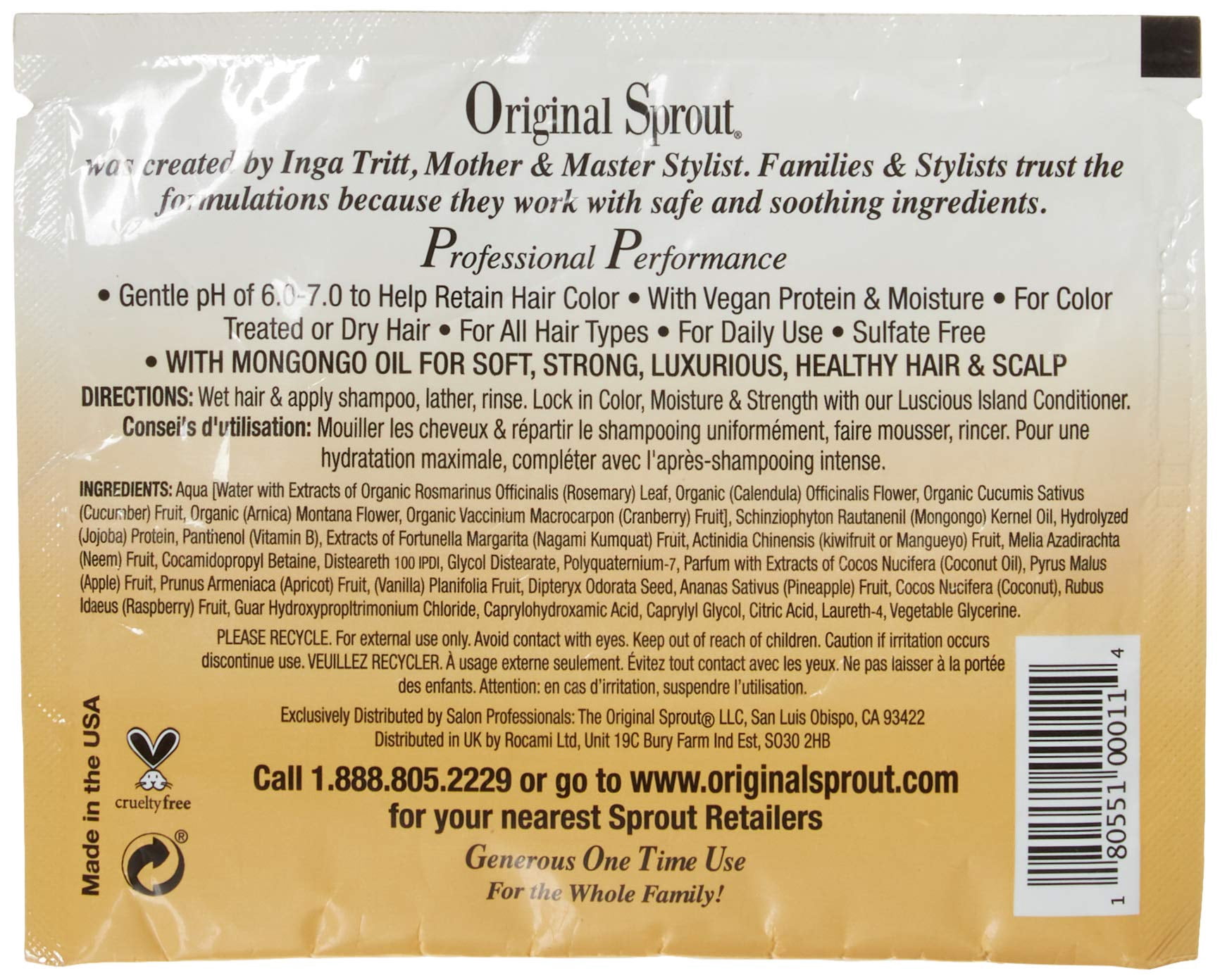 Original Sprout Island Bliss Shampoo 1.25 oz