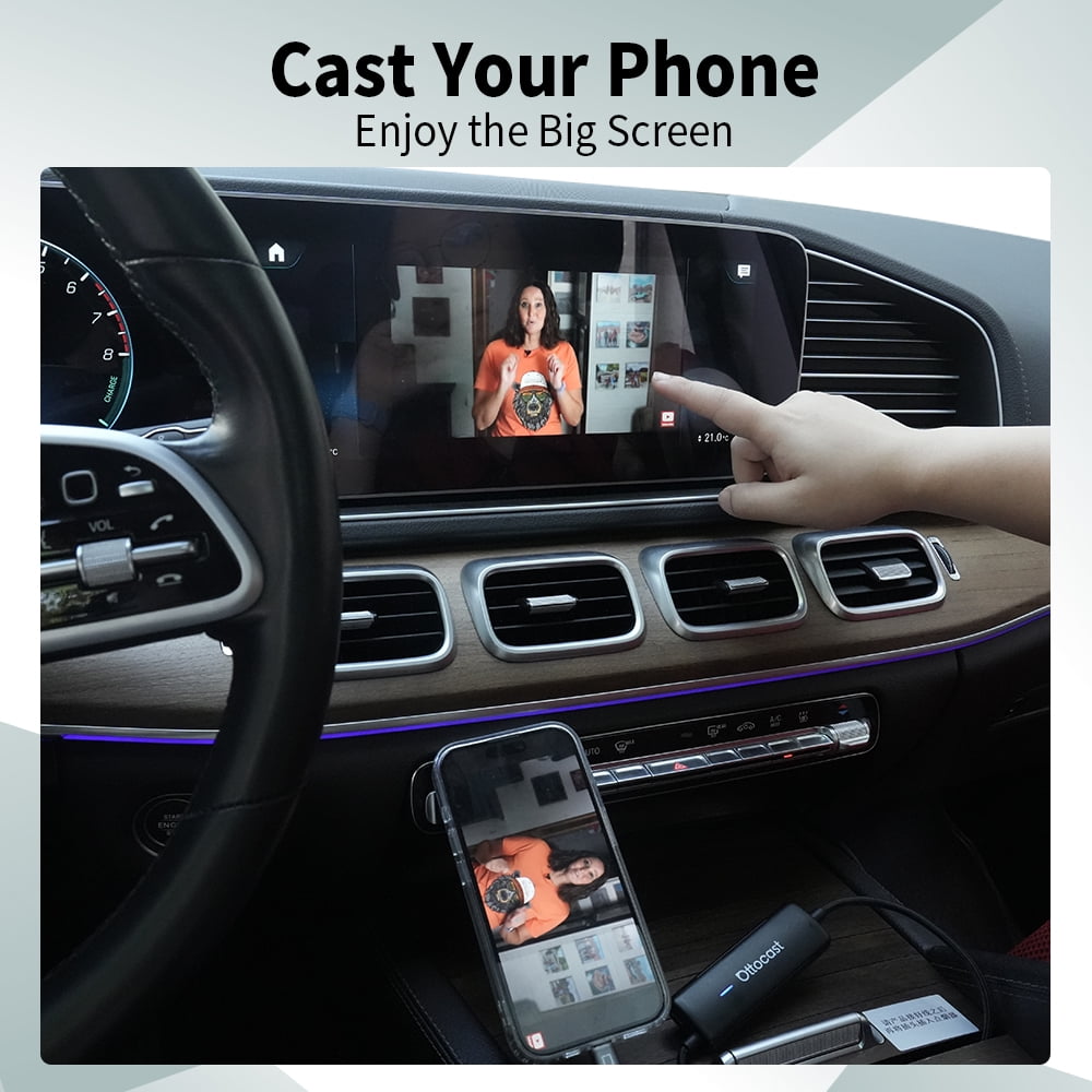 カーナビ Ottocast Mirrortouch Car Adapter Mirror Touch Wireless CarPlay Adapter