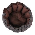 thumbnail image 1 of kusrkot Chat Chien Cordon Rond Fond Forme Citrouille Nid Tapis Lit Maison Brun S, 1 of 9