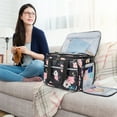 thumbnail image 6 of PAVILIA Knitting Yarn Storage Bag Crochet Knitter Organizer, Floral Black, 6 of 6