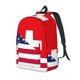 thumbnail image 1 of Disketp USA Switzerland print Canvas Backpack Lightweight Travel Daypack Student Rucksack Laptop Backpack-Small, 1 of 5
