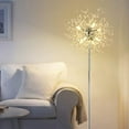 thumbnail image 6 of ACE-LIGHTS,Crystal Floor Lamp with Chrome Finish,Elegant Standing Lamp,69" Tall Pole Lamp,Modern Floor Lamp(Bulbs Not Included),32 Firework Crystal Harnesses Included for Living Room,Bedroom(Silver), 6 of 9