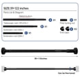 thumbnail image 3 of GIRACOA One-Push Tension Curtain Rod, 39-122 Inches Extra Long No Drill Adjustable Spring Rod, Heavy Duty 723 lbs Support, Rustproof Steel for Patio Outdoor Bathroom Window, Matte Black, 3 of 11