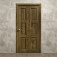 thumbnail image 3 of Sliding Closet Bi-fold Doors 56 x 96 inches | Ego 5010 Marble Oak | Sturdy Tracks Moldings Trims Hardware Set | Wood Solid Bedroom Wardrobe Doors, 3 of 4