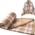 thumbnail image 6 of Multiway Plaid Poncho Shawl Wrap for Women Fleece Wearable Blanket Ultra Soft Sherpa Flannel Cape Checkered Fluffy Fleece Pajama Winter Warm Sleepwear, 6 of 7