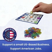 MR CHIPS ¾ inch Plastic Magnetic Bingo Chips with Metal Ring, 300 Chips, Assorted Colors, All Ages