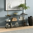 thumbnail image 5 of Evelyn&Zoe Greenwich 64" Wide Rectangular Console Table, Brass, 5 of 5
