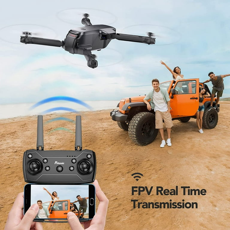 Potensic Foldable Drone with 1080P HD Camera FPV WiFi RC Quadcopter Toys  Gifts, Headless Mode 