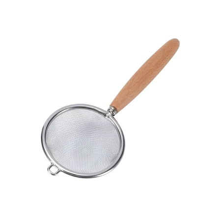 

Flour Sieve Anti-Slip Fine Mesh Comfortable Grip Stainless Steel Multi-function Heat Insulation Manual Juice Filter Oil Net Colander Daily Use