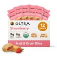 thumbnail image 1 of Strawberry Fruit Bars, Prebiotic High Fiber Snack, Organic Snack, Healthy Snacks for Adults and Kids, Low Sugar, Vegan, Office Breakfast Bars, USDA Certified Organic, Non GMO (Pack of 12), 1 of 5