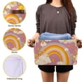 thumbnail image 3 of Yayeee 2 Pack Canvas Storage Basket with Handles for Shelves Fabric Bins Closet Organizer, Purple Retro Rainbow, 3 of 8