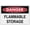 Warning Sign 3, variant on Danger Flammable Materials Storage Area Keep Fire Away Sign 8"x12", Aluminum Tin Warning Signs for Home Outdoor Garden, Durable Fire Safety Sign