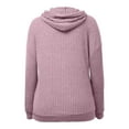 thumbnail image 6 of Women's Casual Hooded Sweater, Womens Hoodies Sweaters Lightweight Women Pullover Sweaters Comfy Women's Thin Shirts Soft Ribbed Knitted Crew Neck Long Sleeve Tops Blouse Gym Workout Activewear, 6 of 6