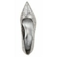 thumbnail image 4 of Naturalizer Women's Natalia Kitten Heel Pointed Toe Pump Silver Snake Print Leather 8W, 4 of 5