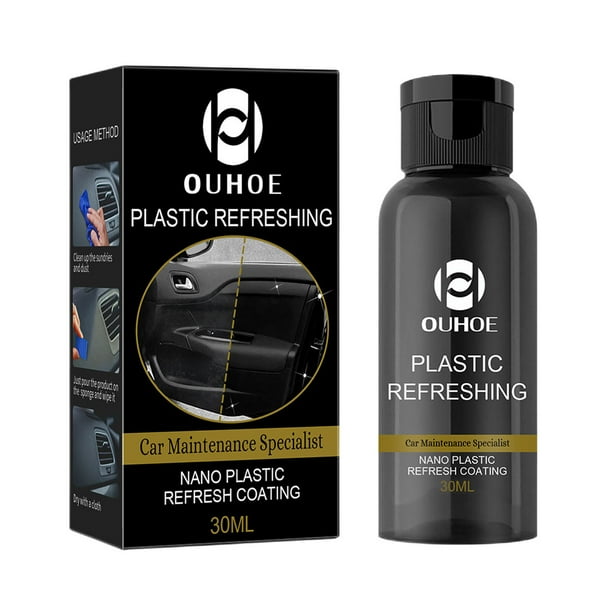 Kit De Revestimiento Refrescante Agente de renovación de plástico Reparación 30/50ml para mantenimiento de paneles de automóviles (30ml) Ehuebsd Accesorios para autos y motos